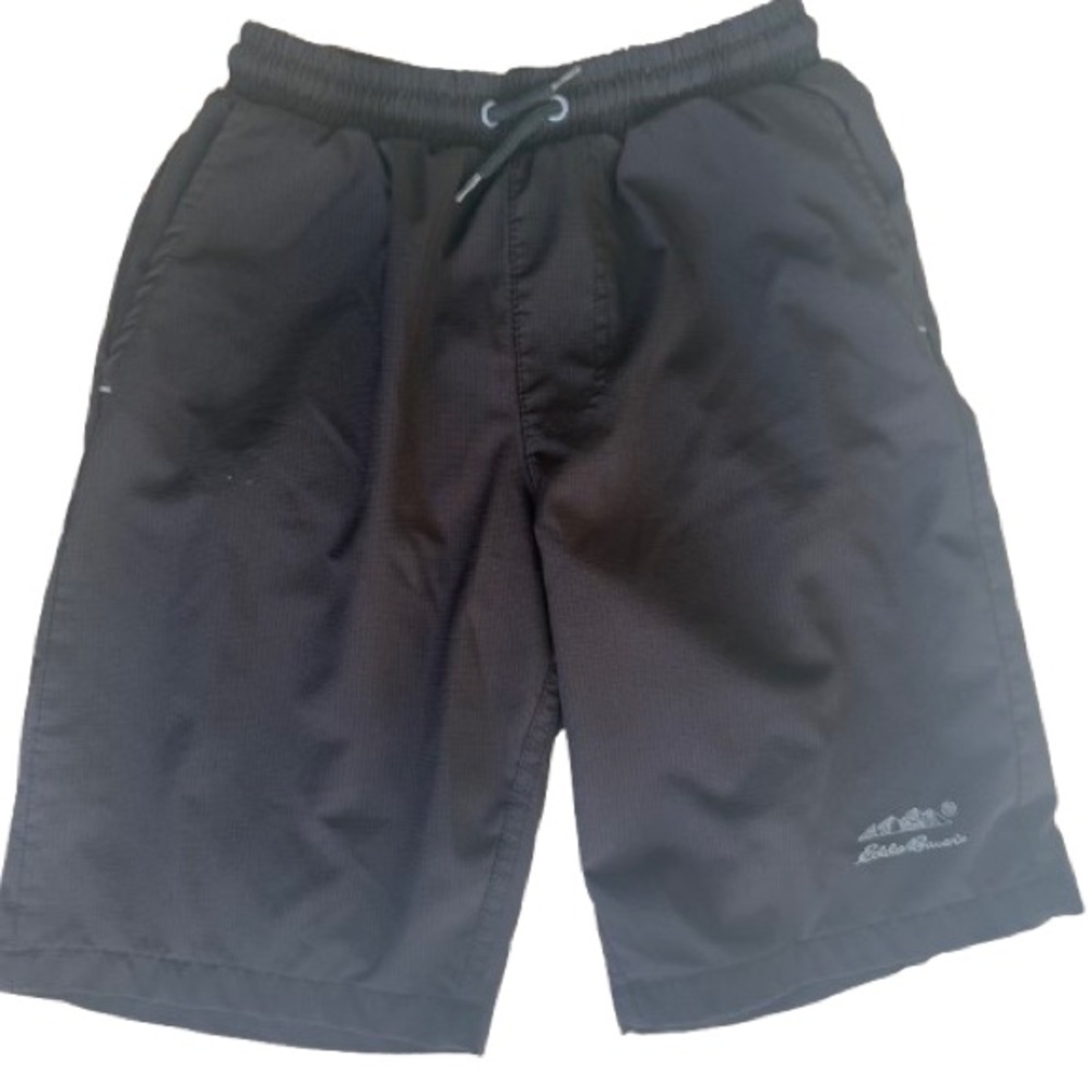 Eddie Bauer Black Athletic Shorts with Elastic Waistband